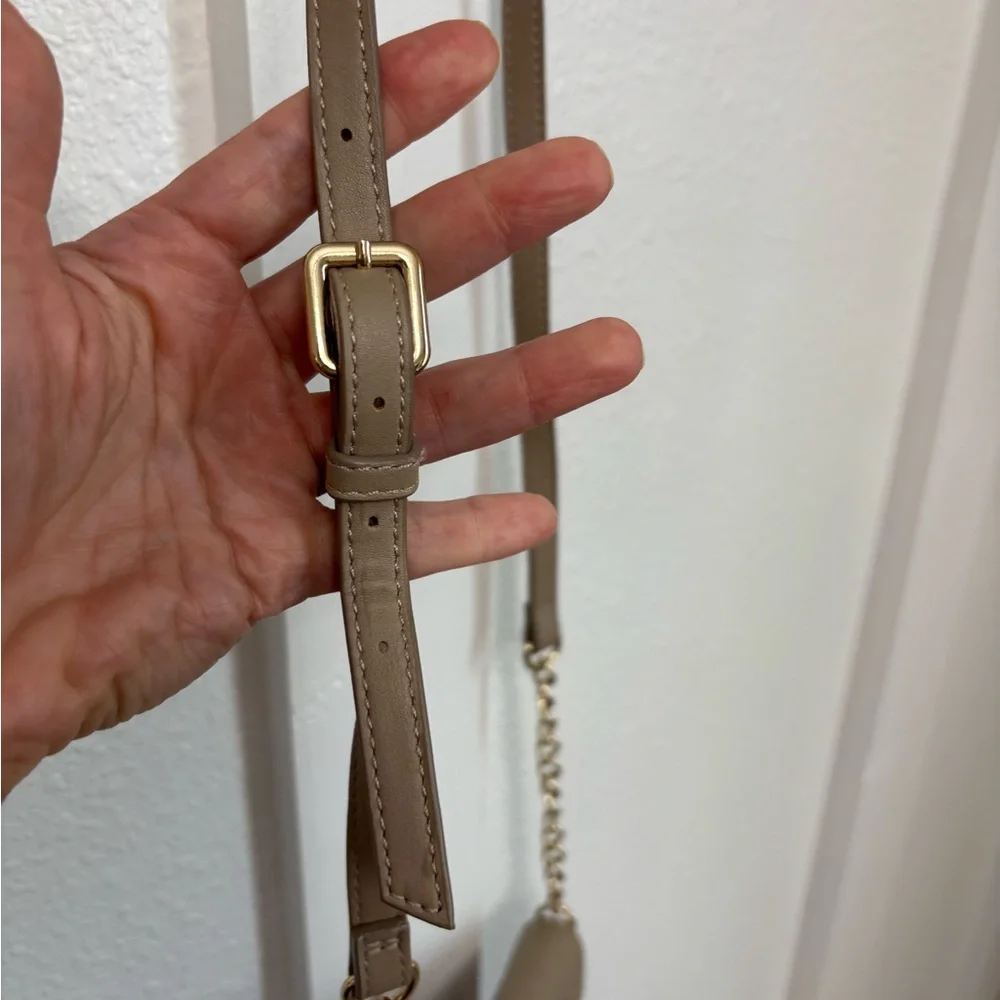 Nine West Metallic Silver and Beige Crossbody Bag